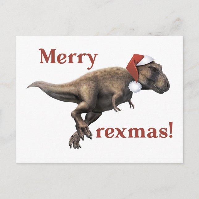Postales de los Navidades de Dinosaurios (Anverso)