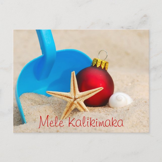 Postales de los Navidades de la playa Mele Kalikim (Anverso)