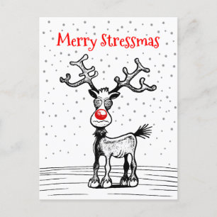 Postales de los Navidades de Merry Stressmas Rudol