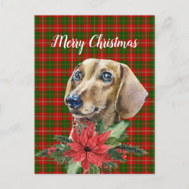 Postales de los Navidades de perros de color acuát
