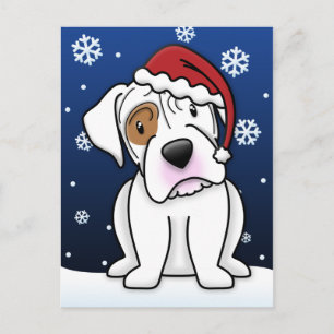 Postales de los Navidades del Boxeador Blanco Kawa