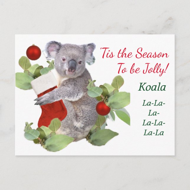 Postales de los Navidades Koalas (Anverso)