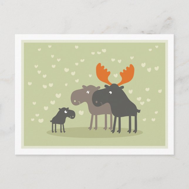 Postales de mamá de la familia Moose Deer (Anverso)