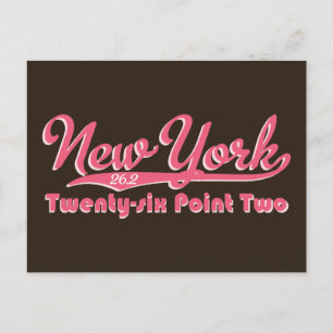 Postales de maratón rosa de Nueva York 26.2