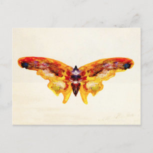 Postales de mariposa pintada de color morado y ama