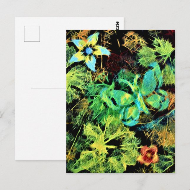 Postales de mariposa y flor Rodilius (Anverso / Reverso)