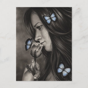 Postales de mariposas azules