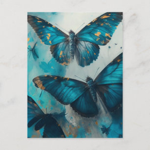 Postales de mariposas azules