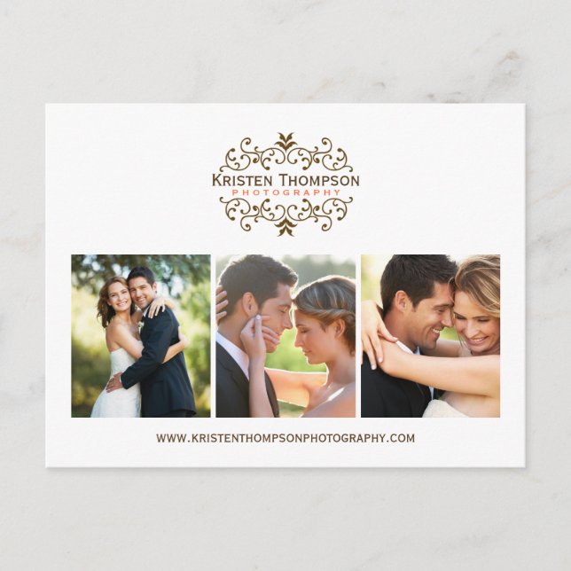 Postales de marketing de negocios de Swirls de bon (Anverso)