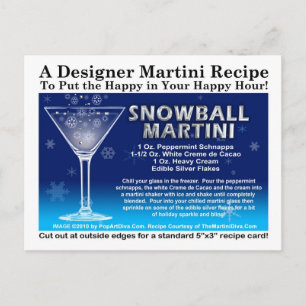 Postales de Martini Navidades de bola de nieve