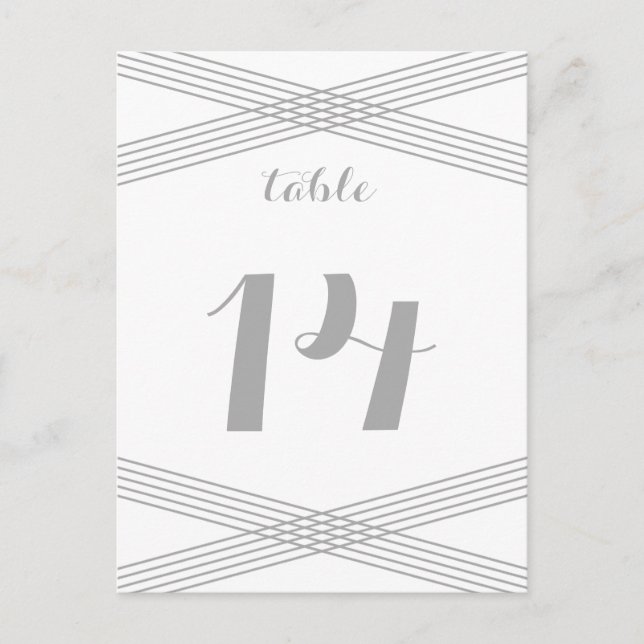 Postales de mesa de decoración moderna y gris (Anverso)