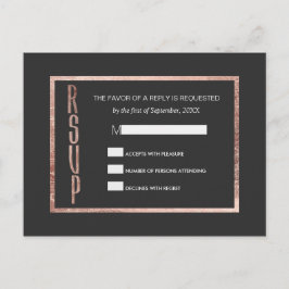 Postales de moda Faux Rosa Gold RSVP