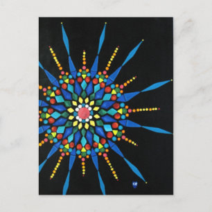 Postales de mosaico con piedras de colores