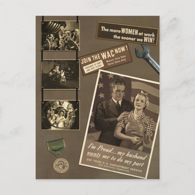 Postales de mujeres trabajadoras de la Segunda Gue (Anverso)