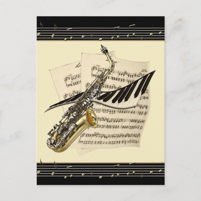 Postales de música saxofónica y piano (Anverso)