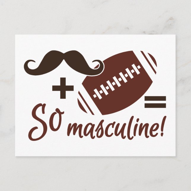 Postales de Mustache y personalizado de Fútbol (Anverso)