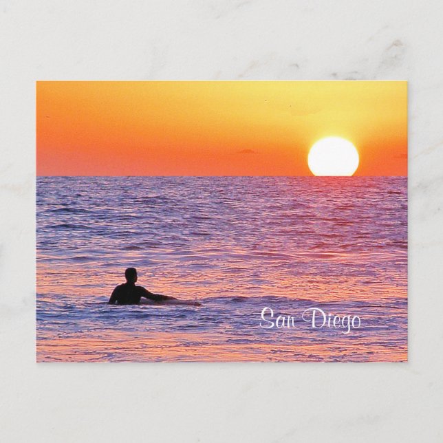 Postales de natación de sol de San Diego (Anverso)