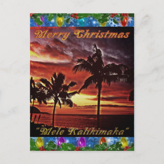 Postales de Navidad Hawaii Merry