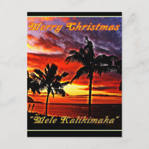 Postales de Navidad Hawaii Merry