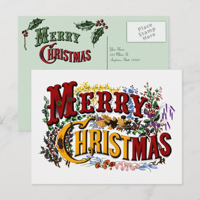 Postales de navidad navideña (Anverso / Reverso)