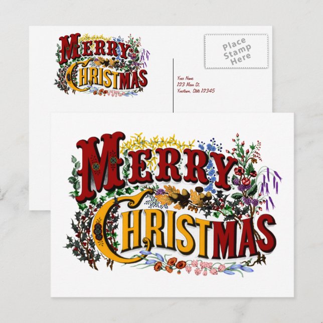 Postales de navidad navideña (Anverso / Reverso)