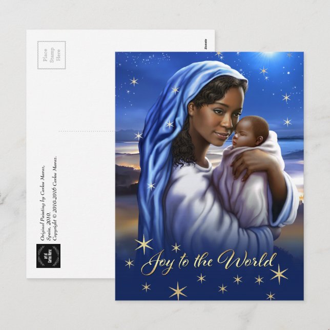 Postales de Navidades afroamericanos de Madonna (Anverso / Reverso)