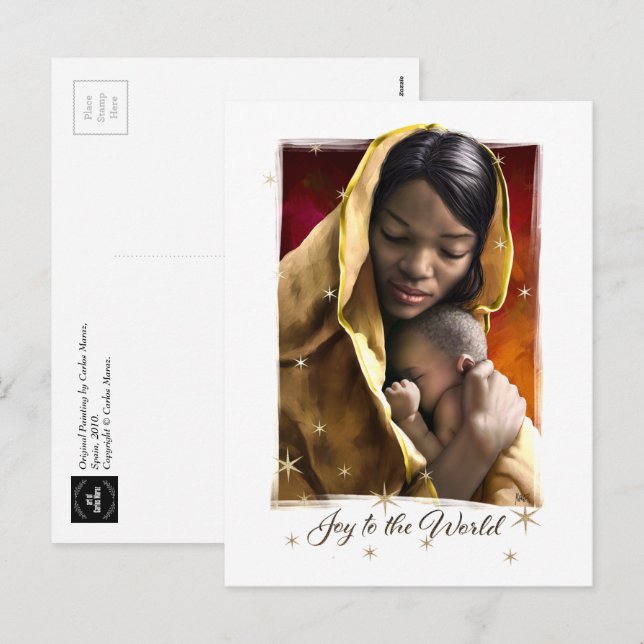 Postales de Navidades afroamericanos de Madonna (Anverso / Reverso)