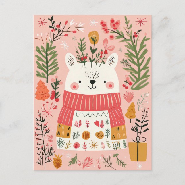 Postales de Navidades amables y divertidos (Anverso)