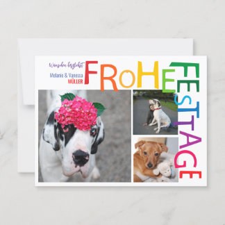 Postales de Navidades arcoiris