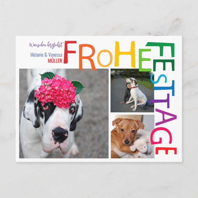 Postales de Navidades arcoiris (Anverso)