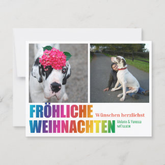 Postales de Navidades arcoiris