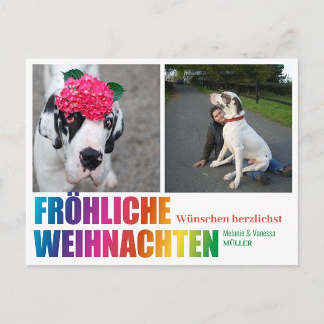 Postales de Navidades arcoiris (Anverso)