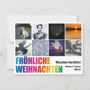 Postales de Navidades arcoiris