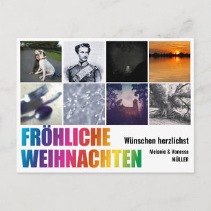 Postales de Navidades arcoiris