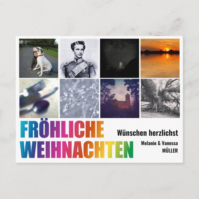 Postales de Navidades arcoiris (Anverso)