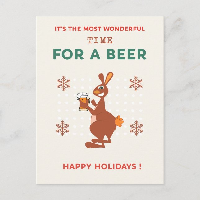 Postales de navidades australianos divertidos cang (Anverso)