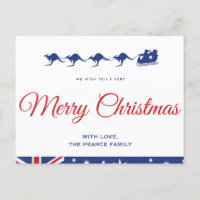 Postales de navidades australianos Kangaroo Aussie