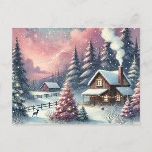 Postales de Navidades de acuarela de época