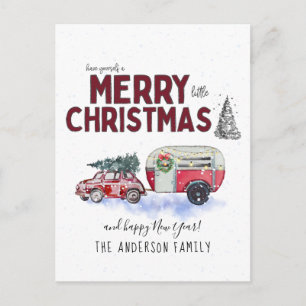 Postales de Navidades de Camper Rojo Vintage