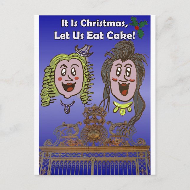 Postales de Navidades de caricatura de Versalle, g (Anverso)