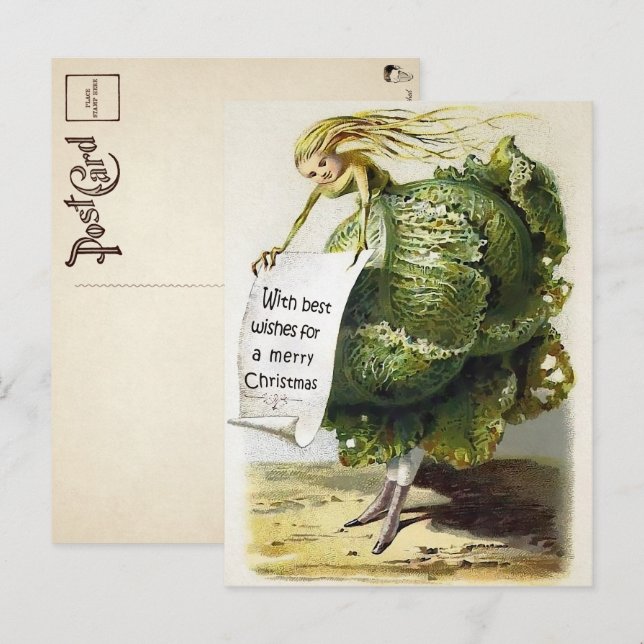 Postales de Navidades de col victorianos (Anverso / Reverso)