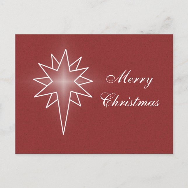 Postales de Navidades de Estrella del Norte, rojo (Anverso)