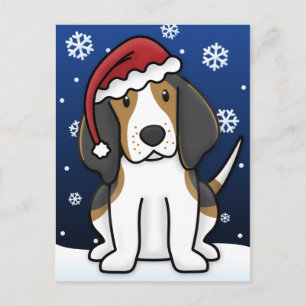 Postales de Navidades de Kawaii Treeing Walker Coo
