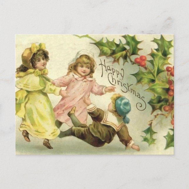 Postales de Navidades de niños de época (Anverso)