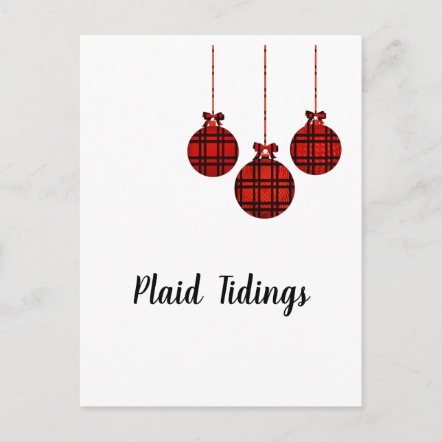 Postales de Navidades de Plaid Tidings (Anverso)