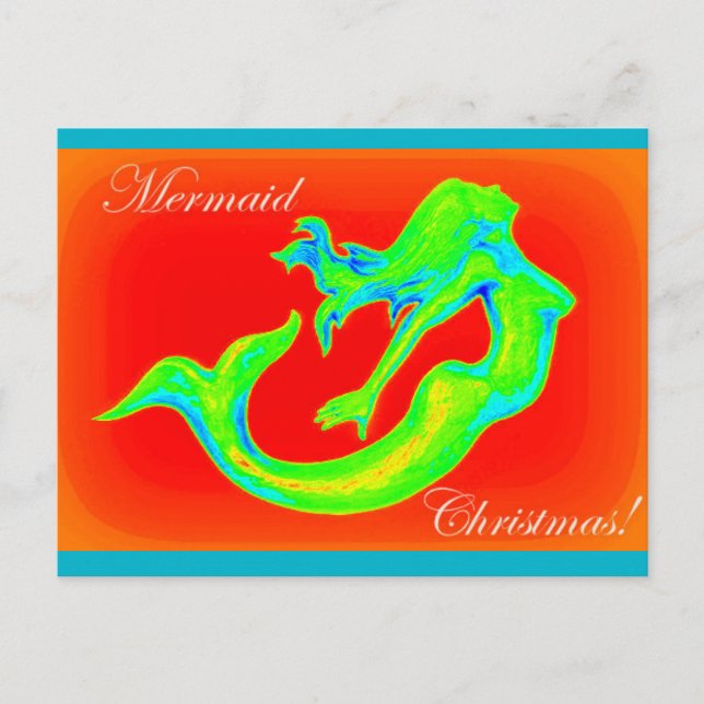 postales de navidades de sirena (Anverso)
