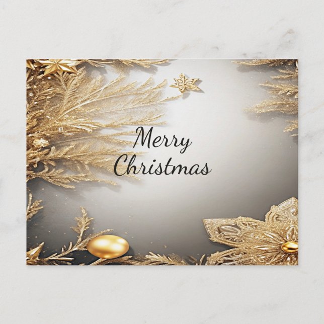 Postales de Navidades de vacaciones con decoración (Anverso)