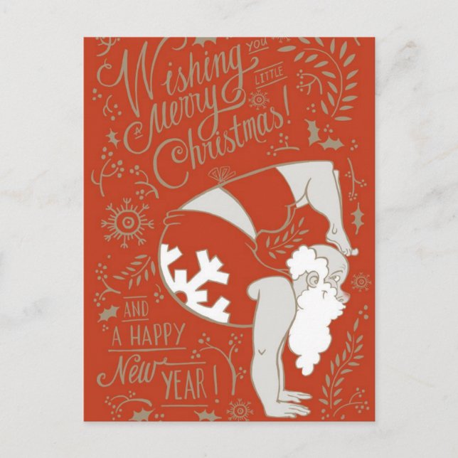 Postales de Navidades de Yoga de Santa (Anverso)