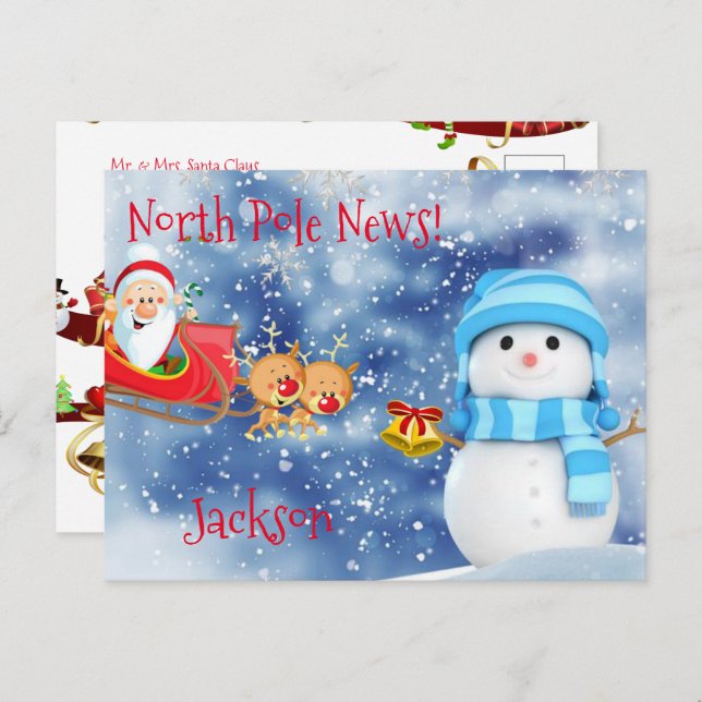 Postales de navidades del Polo Norte (Anverso / Reverso)