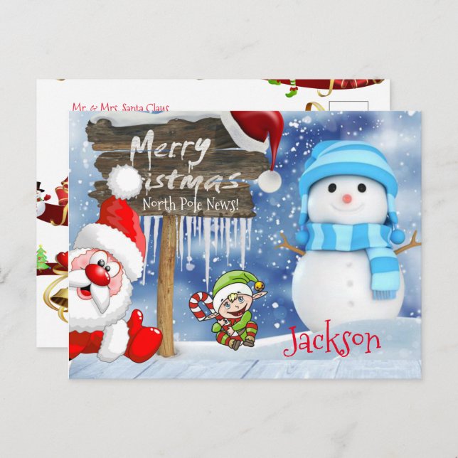 Postales de navidades del Polo Norte (Anverso / Reverso)